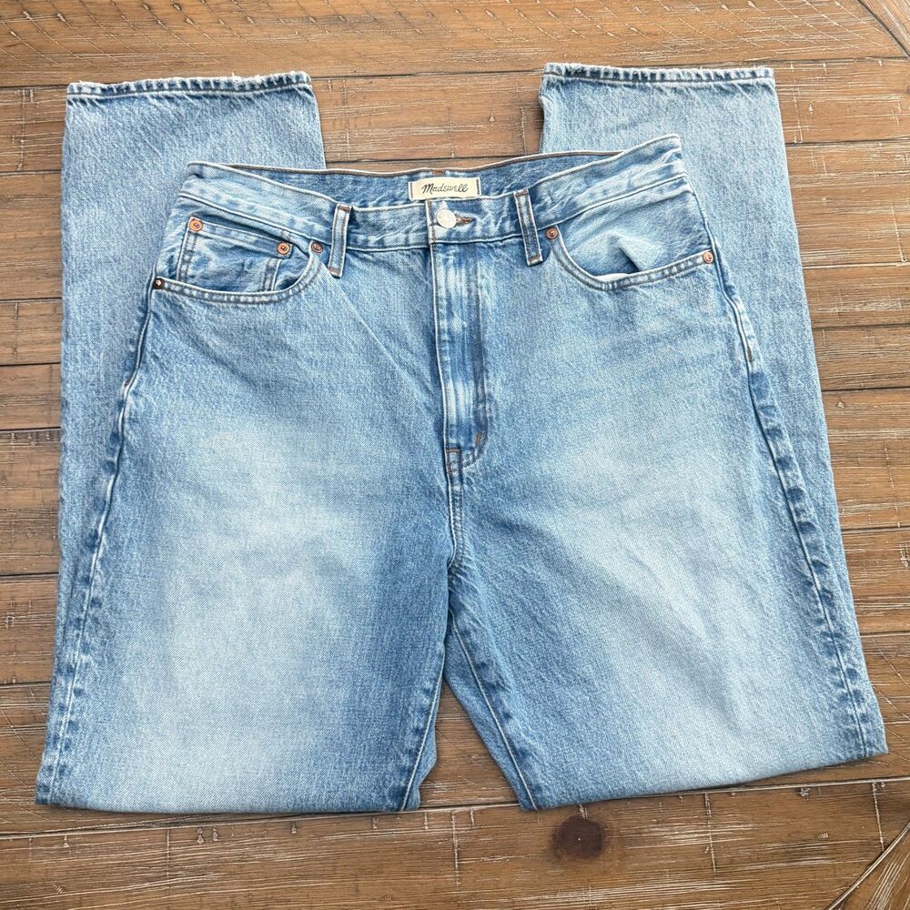 Madewell 90s Straight Jeans Womens 30 High Rise Light Wash Cotton Denim